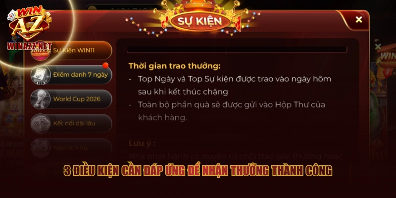 3 điều kiện cần đáp ứng để nhận thưởng thành công