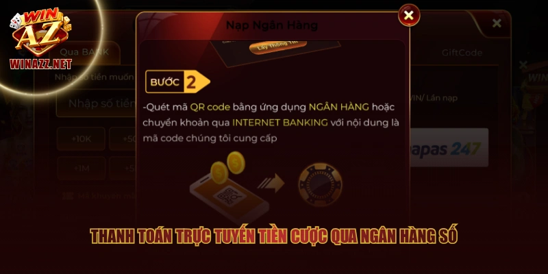 Thanh toán trực tuyến tiền cược qua ngân hàng số