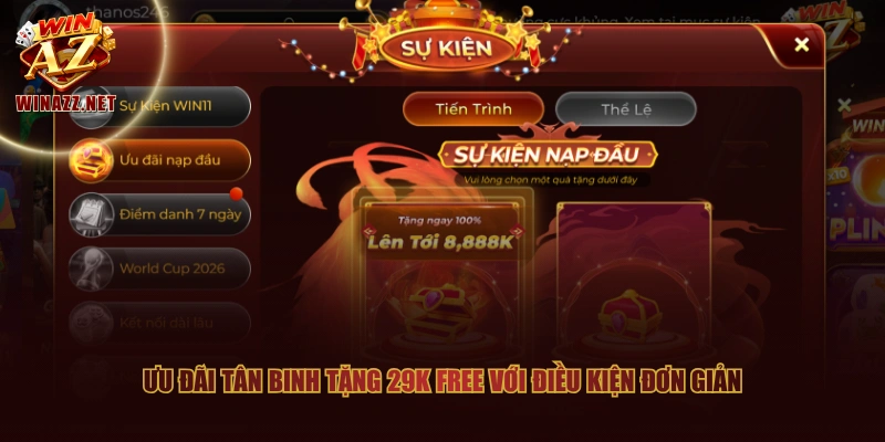 Ưu đãi tân binh tặng 29k free với điều kiện đơn giản