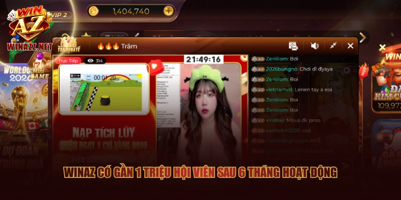 WinAZ có gần 1 triệu hội viên sau 6 tháng hoạt động